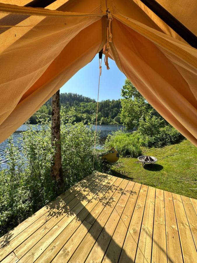 Glamping On Idyllic Lake, Paddle Boards & Rowboat Porsgrunn Exteriér fotografie